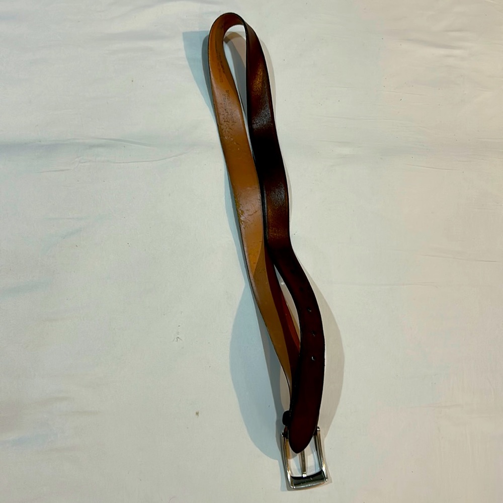 Genuine leather belt brown